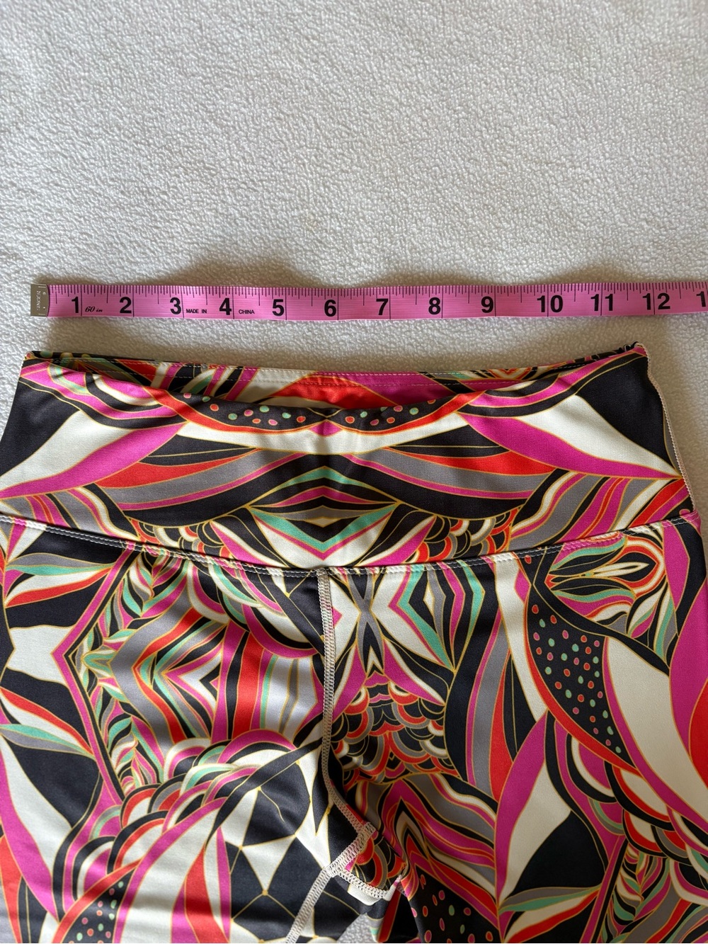 Atasan Activewear Leggings NWT Colorful Abstract Print High Rise Size L - Picture 4 of 7